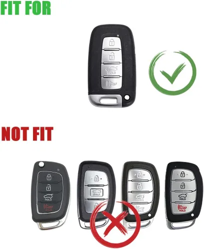 Miniatura 2 de Funda de aleación de zinc compatible con Hyundai Elantra GT Genesis Coupe Sonata Veloster Tucson Kia Optima Rio Forte Koup Soul Sportage Gris