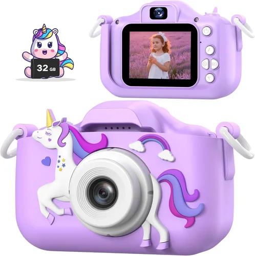 Miniatura 8 de Mgaolo Juguetes de cámara para niños de 3 a 12 años, niños y niñas, cámara de video digital portátil para niños con cubierta de silicona, regalos