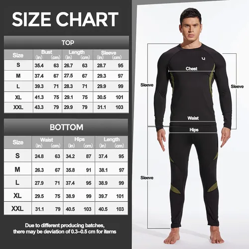 Miniatura 5 de UNIQUEBELLA - Ropa interior térmica para hombre con calzoncillos largos y forro polar de secado rápido y capa de base térmica