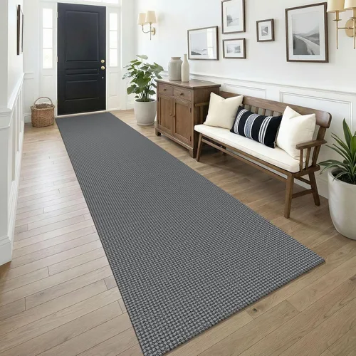 Miniatura 226 de KOZYFLY - Tapetes para entrada, lavable, tejido, con respaldo de goma antideslizante, de algodón, interiores, cocina, entrada, vestíbulo y puerta