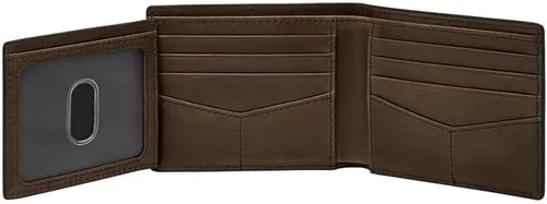 Miniatura 20 de Fossil Derrick - Cartera plegable de piel con bloqueo RFID y ventana de identificación abatible para hombre