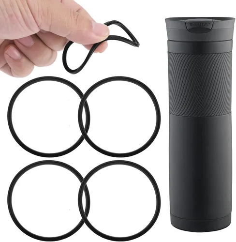 4 sellos de tapa de goma de repuesto para taza de viaje Contigo Snapseal Byron de 16 y 20 onzas, tapa resellable en forma de O, junta de repuesto