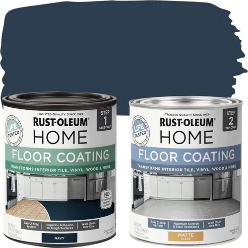 Miniatura 15 de Rust-Oleum 367592 - Kit de revestimiento de suelo para interiores del hogar, gris envejecido mate