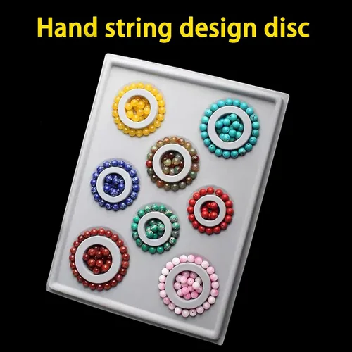 Miniatura 5 de SXDMHYB Tablero de diseño de cuentas, bandeja de producción de joyas de bricolaje, tablero de cuentas flocadas para pulseras, cuentas de collar