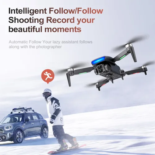 Miniatura 6 de Dron GPS S181 con cámara para principiantes, Drone FPV 8K con motor sin escobillas, transmisión WiFi 5G, evitación de obstáculos, posicionamiento