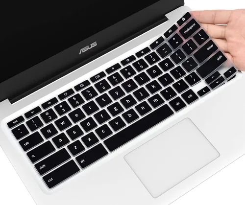 Miniatura 9 de CaseBuy Funda de teclado prémium para ASUS Chromebook Flip C434 2 en 1, ASUS C302CA/C423NA/C425TA/C433TA/C434TA-DH342T DSM4T DS384T C523NA azul