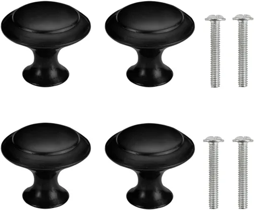 Miniatura 14 de 4 pomos de puerta de armario, pomo de puerta de cajón de armario para muebles de cocina, perilla de gabinete de acero inoxidable con tornillos, gris