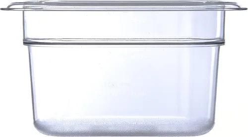Miniatura 2 de Carlisle FoodService Products Pan plástico para alimentos 1/9 tamaño 4 pulgadas profundo claro Transparente