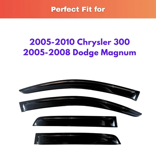 Miniatura 246 de KPY Visor de ventana compatible con Kia Soul 2009-2013, Protector contra lluvia de 4 unidades, deflectores de ventilación de ventana lateral