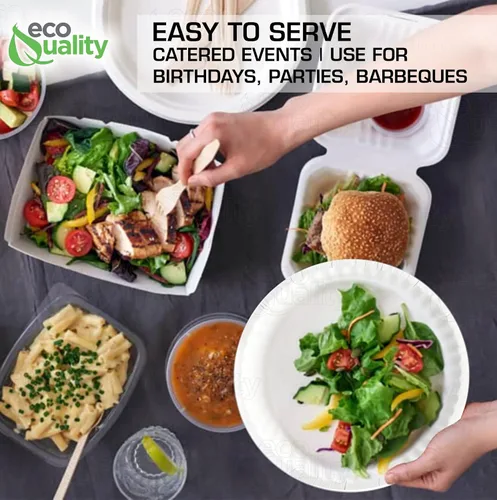 Miniatura 7 de EcoQuality Platos de papel desechables blancos de 6 pulgadas, sin revestimiento, pequeños, platos de papel blanco desechables para todos los días