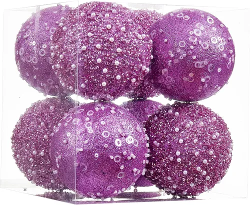 Miniatura 13 de 12 unidades de adornos de bolas de Navidad, adornos de bolas de Navidad en oro rosa, perlas de plástico irrompibles para colgar para fiestas
