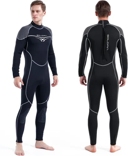 Miniatura 8 de GoldFin Traje de neopreno para hombre, 0.118 pulgadas (0.118 in) con cremallera trasera para mantener el calor en agua fría