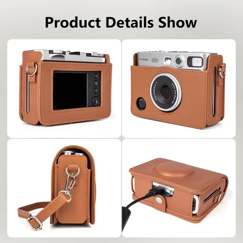 Miniatura 7 de MUZIRI KINOKOO Funda Mini EVO, Cuero PU con Textura de Lichi, Funda Protectora para Cámara Instantánea Instax Mini EVO con Orificio de Carga Preciso