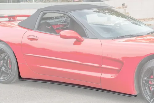 Miniatura 10 de Repuesto para todos los modelos Chevrolet Corvette C5 1997-2004 ZR1 Par de extensión de panel basculante de faldas laterales de estilo extendido
