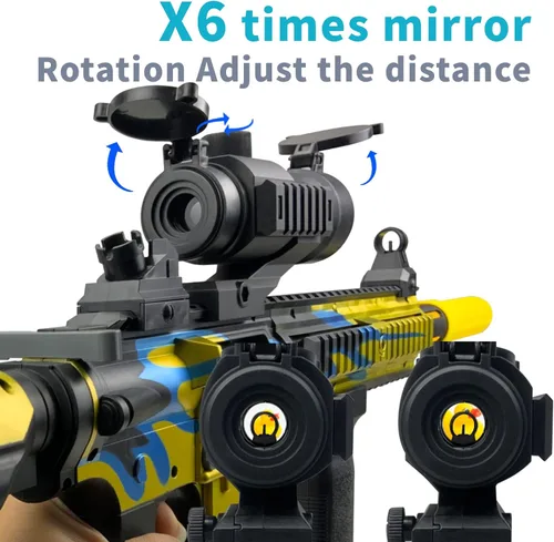 Miniatura 6 de AGM MASTECH Pistola de espuma 416, modelo de expulsión de carcasa con 40 dardos, 2 remagas. Equipo táctico realista para juegos de CS, partidos al
