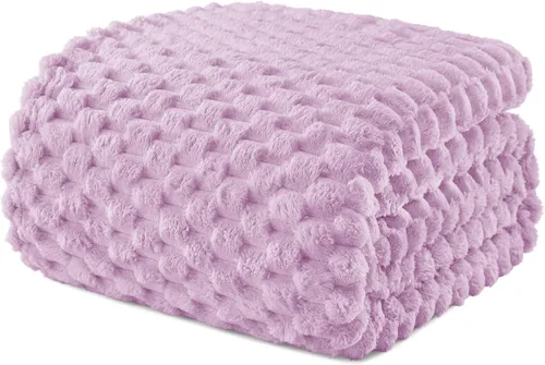 Miniatura 15 de Exclusivo Mezcla - Manta de vellón extragrande, 50 x 70 pulgadas, elegante, tela jacquard suave, mullida, acogedora y ligera, para invierno
