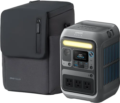 Miniatura 10 de Anker Estación de energía portátil SOLIX C300, batería LiFePO4 de 288 Wh, generador solar de 300 W (pico de 600 W), carga rápida bidireccional