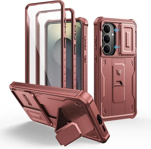 Miniatura 57 de Dexnor Funda para Samsung Galaxy S24 con Cubierta Deslizante Integrada para Cámara y Protector de Pantalla y Soporte, Funda Resistente a los Golpes
