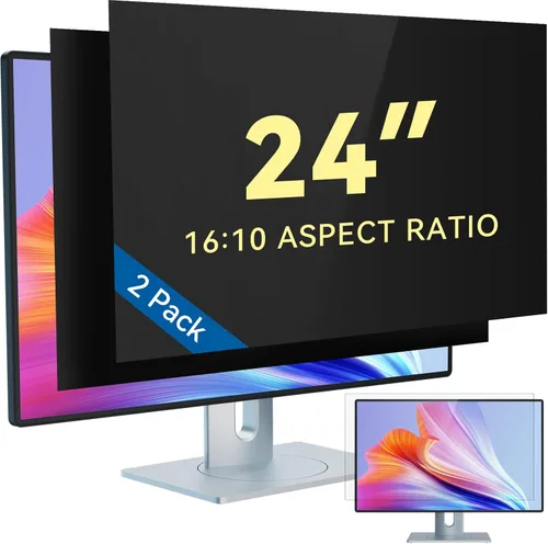 Miniatura 17 de IPROKKO Paquete de 2 filtros de pantalla de privacidad de computadora de 21.5 pulgadas para monitor de pantalla ancha de 16:9, protector de Pantalla