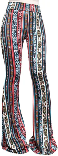 Miniatura 29 de ShopMyTrend - Pantalones de yoga largos con piernas anchas y acampanadas estilo palazzo, con cintura alta, para mujer
