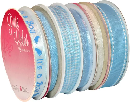 Miniatura 9 de Morex Ribbon Paquete de 6 cintas Sweet Petite de poliéster/nailon, Sweet Baby, 28 yardas