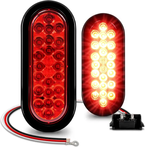 Miniatura 14 de Faro trasero redondo de 6 pulgadas con 24 luces LED de luz blanca clara, para reversa de camiones, con Certificado DOT, arandela y enchufe incluidos