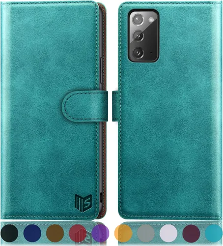 Miniatura 12 de SUANPOT Funda de piel tipo cartera para Samsung Galaxy Note 20 5G de 6.7 pulgadas con bloqueo RFID, tarjetero para tarjetas de crédito, funda