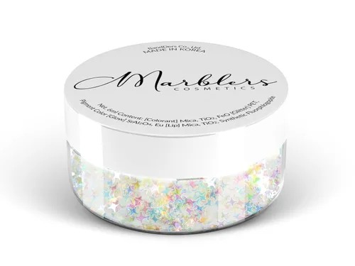 Miniatura 68 de MARBLERS Brillantina de forma gruesa de grado cosmético [estrella] 0.11 onzas (0.11 oz) Escamas No tóxica Vegana Libre de crueldad animal