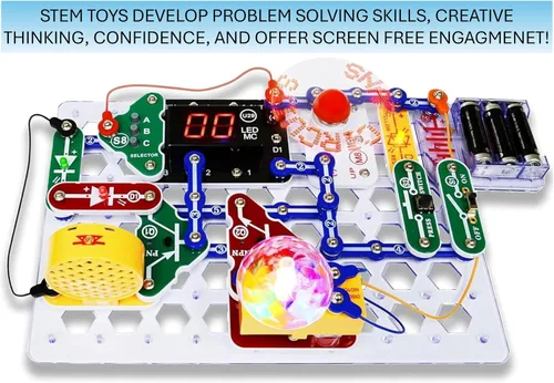 Miniatura 5 de Snap Circuits “Arcade”, Kit de exploración electrónica, actividades STEM para mayores de 8 años, manual de proyecto a todo color (SCA-200)