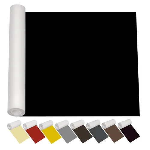 Cindy's Tape Parche de reparación de cuero, color negro, 12.6 x 59 pulgadas, cinta de cuero autoadhesiva para muebles, asientos de automóvil, sillas