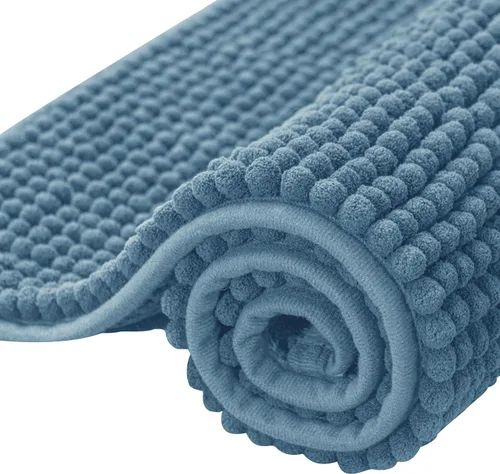 Miniatura 20 de Subrtex - Alfombras de baño de chenilla, tapete de baño de felpa corta y suave, tapete de ducha absorbente de agua, tapete de baño para la ducha