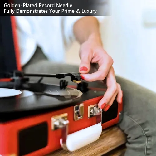 Miniatura 7 de Paquete de 3 agujas de repuesto de diamante para tocadiscos, agujas para discos de vinilo con kit de cepillo de limpieza de aguja para tocadiscos
