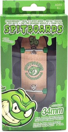 Miniatura 8 de SPITBOARDS® 34mm x 96mm Juego de Fingerboard Pro (Completo) Cubierta de madera real Trucks Pro con tuercas de bloqueo y bujes Pro Ruedas Pro