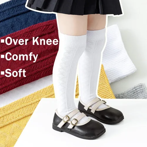 Miniatura 2 de Mini angel Calcetines hasta la rodilla para bebé, 35 pares, calcetines hasta la rodilla, calcetines de algodón sin costuras, calcetines de tubo