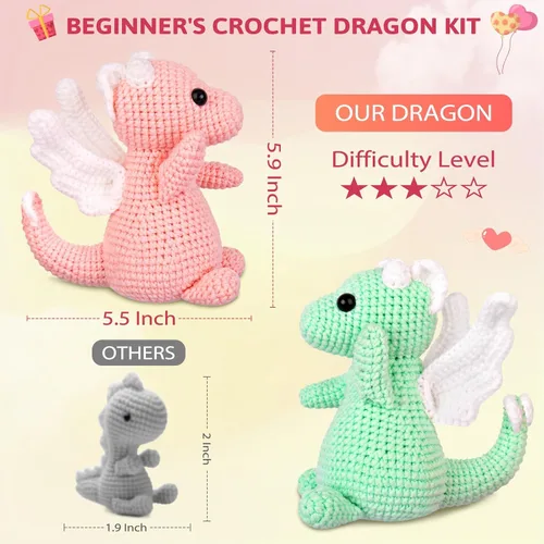 Miniatura 2 de Crochetta Kit de ganchillo para principiantes, kit de inicio de ganchillo con tutoriales en video paso a paso, kit de ganchillo para principiantes