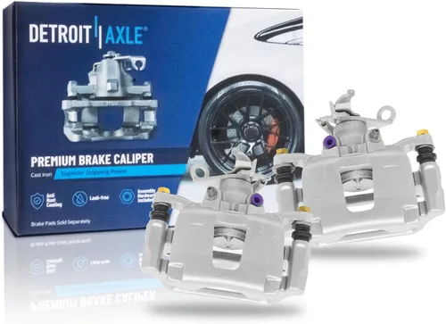 Miniatura 174 de Detroit Axle - 4 pinzas de freno para Honda Element 2003-2011 Pinzas de freno de disco con soportes 2004 2005 2006 2007 2008 2009 2010 reemplazo