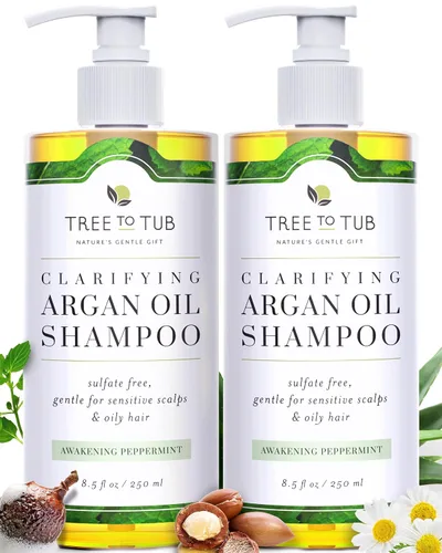 Miniatura 9 de Tree To Tub Champú de menta para cabello graso y cuero cabelludo sensible, champú aclarante suave para la acumulación, champú para el cabello anti