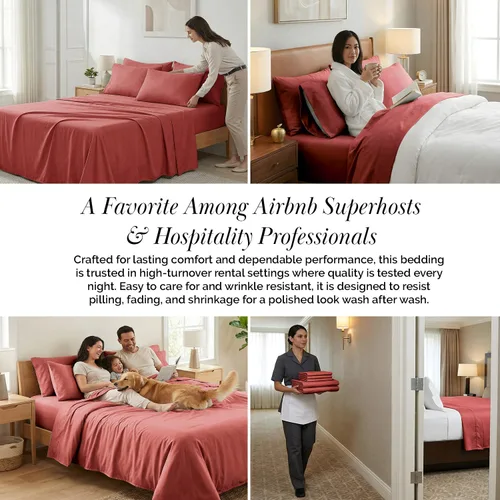 Miniatura 43 de Southshore Fine Living, Inc. Juego de 7 piezas de sábanas King divididas para cama ajustable, juego de sábanas King divididas con bolsillo de 21