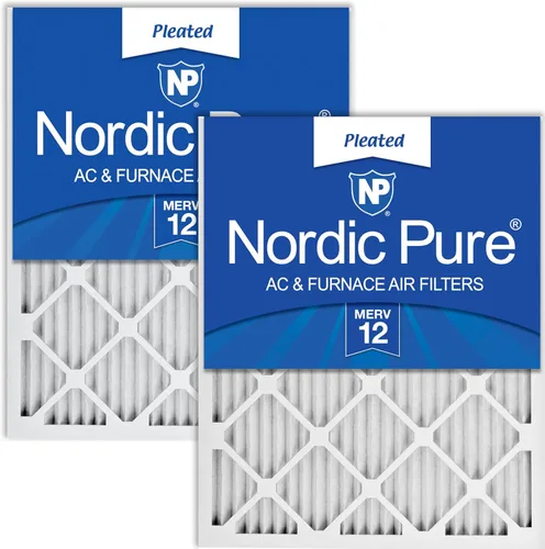 Miniatura 101 de Nordic Pure Filtros de aire para horno MERV 6 de 18 x 25 x 1 pulgadas (tamaño real: 17 1/2 x 24 1/2 x 3/4), color verde poliéster MERV 6, reduce