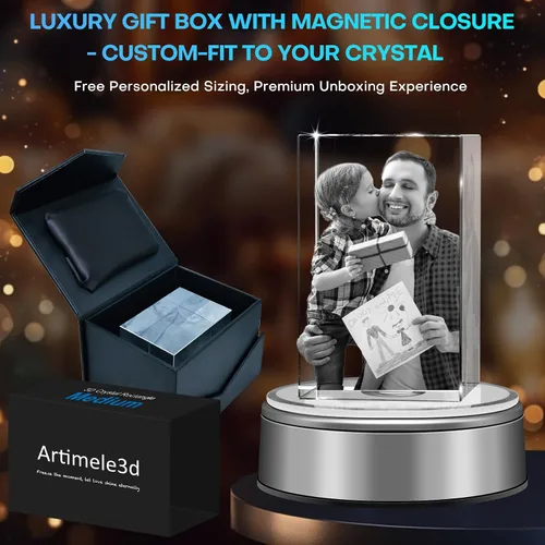 Miniatura 8 de Regalos de fotos de cristal 3D personalizados con grabado láser 3D, marcos de fotos personalizados, aniversario, cumpleaños, boda, regalo Retrato