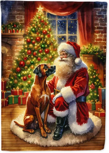 Miniatura 23 de Caroline's Treasures DAC4159CHF - Bandera de casa de Husky siberiano y Papá Noel para porche, grande, para colgar en la pared, poliéster