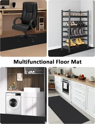 Miniatura 6 de Tapete de ejercicio grande de 8 x 5 pies 12 x 6 pies para gimnasio en casa, tapete de ejercicio resistente para suelo de gimnasio, esterilla