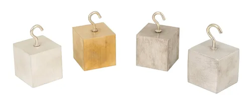 Miniatura 2 de EISCO Juego de cubos de densidad con ganchos, incluye 4 metales, latón, plomo, aluminio y acero, lados de 1.25 pulgadas (1.260 in), para uso