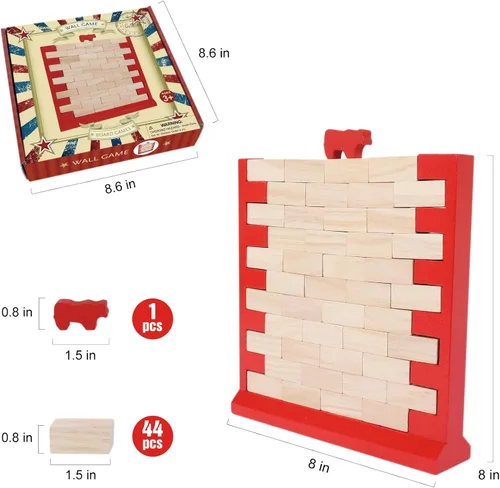 Miniatura 2 de GOTHINK Juego de pared de ladrillo, divertido juego familiar para niños y niñas, desarrolla habilidades y estrategia, perfecto para fiestas