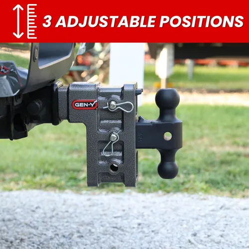 Miniatura 10 de GEN-Y Hitch Enganche de caída ajustable de 6 pulgadas con doble bola GH-0161, GH-0162 bloqueo de punta para receptor de 2.5 pulgadas - Capacidad