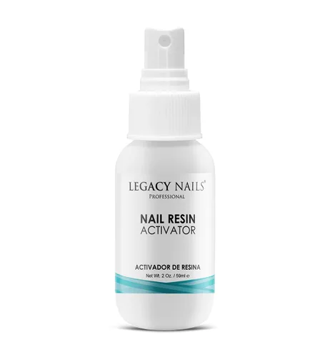 Legacy Nails Profesional - Activador de resina para uñas, espray para sistemas de uñas acrílicas y de gel, activador adhesivo de uñas de secado
