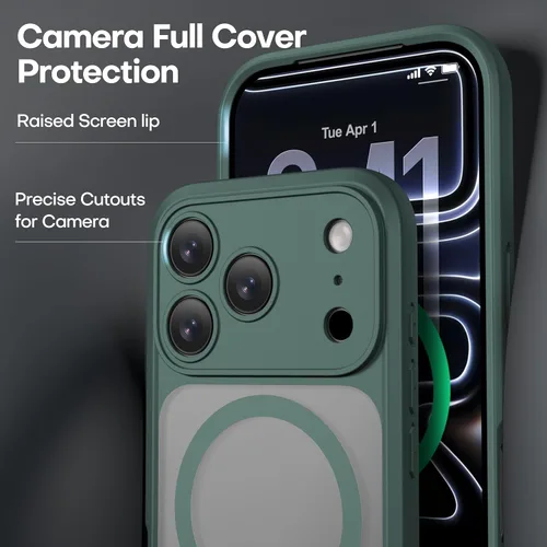 Miniatura 5 de ImpactStrong Protector Magnético Diseñado para Funda iPhone 17 Pro Max [Protección de Cámara] [Prueba de Caídas de Grado Militar]