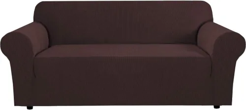 Miniatura 100 de H.VERSAILTEX Fundas elásticas para sofá, fundas de sofá para perros, fundas para sofá de 3 asientos con tela jacquard gruesa a cuadros con parte