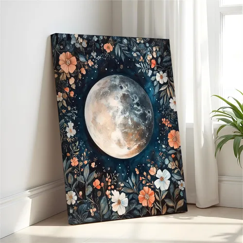 Miniatura 41 de Póster de Arte de Luna Llena, Estilo William Morris Retro de Mediados de Siglo Botánico Victoriano Academia Oscura Decoración Gótica Galería 10a