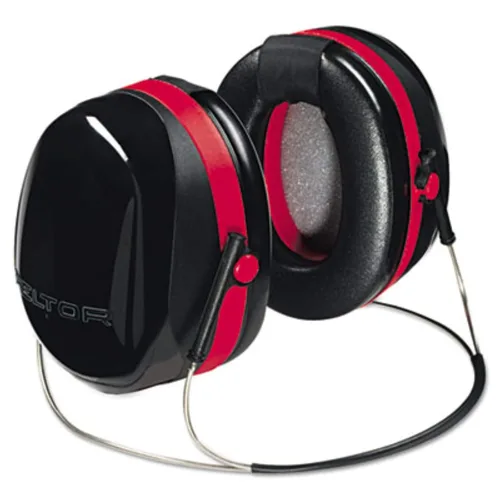 Miniatura 2 de 9.8 ft 247-H10B Ear Peltor Optime 105 Orejeras detrás de la cabeza, 29nrr, rojo/negro